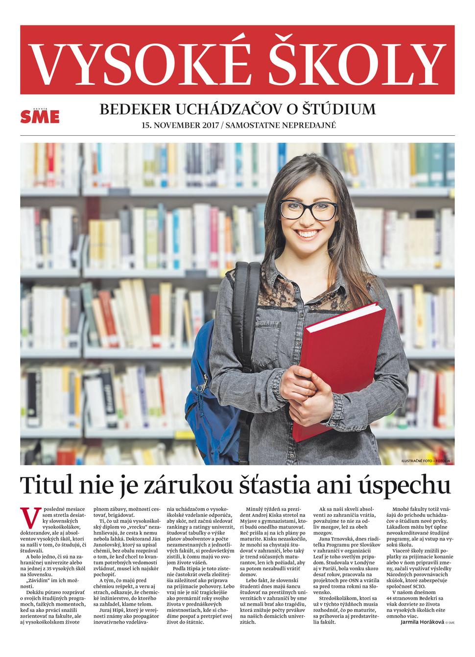 Bedeker Vysoké školy od denníka SME.
