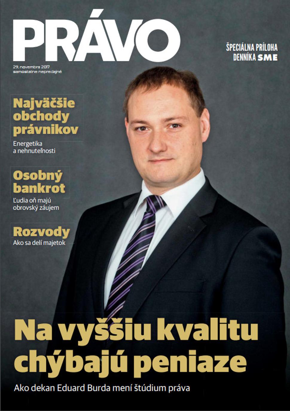Magazín Právo vychádza v stredu 29. novembra ako príloha denníka SME.