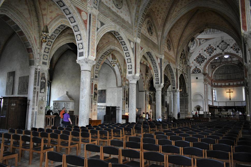 Interiér Kostola Santa Maria delle Grazie