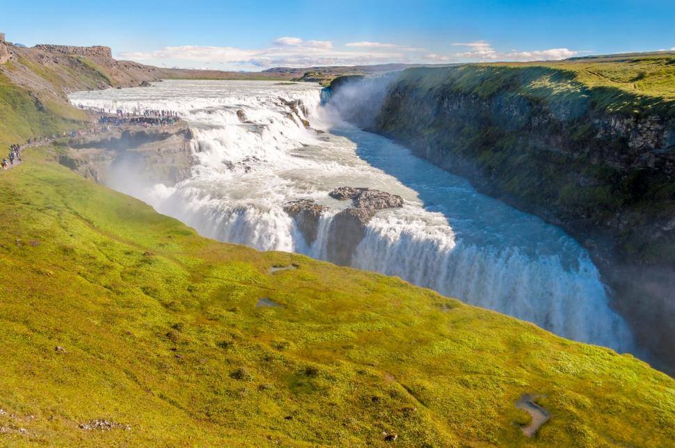 Zlatý vodopád Gullfoss