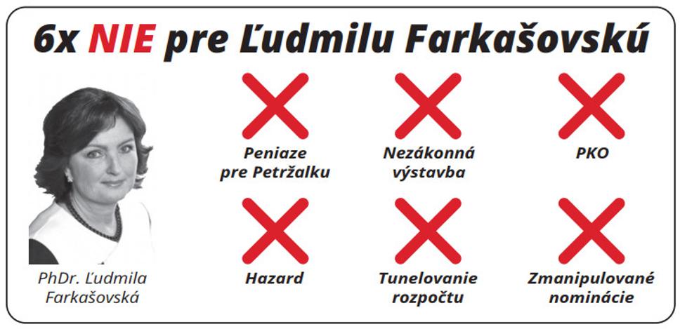 6x NIE pre Farkasovsku