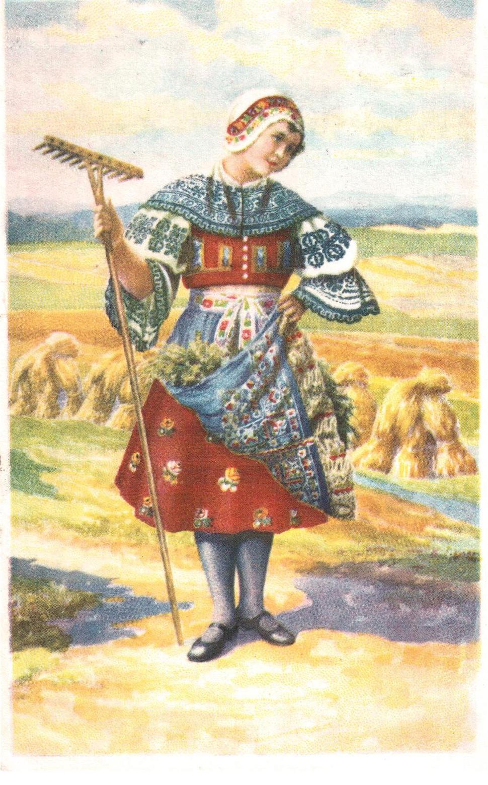 Prvá pohľadnica, ktorú slečna Kató poslala svojej mame z Gajdla. Maľba Alexandra Brodského