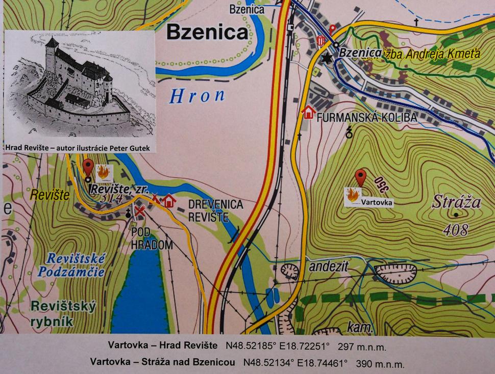 Východiskovým bodom je obec Revištské Podzámčie, kde sa dostaneme k reštaurácii Pod Hradom. Odtiaľto sa môžeme vydať buď peši rovno po asfaltovej cestičke asi 800m k parkovisku a hradu nad parkoviskom, alebo autom až na parkovisko..