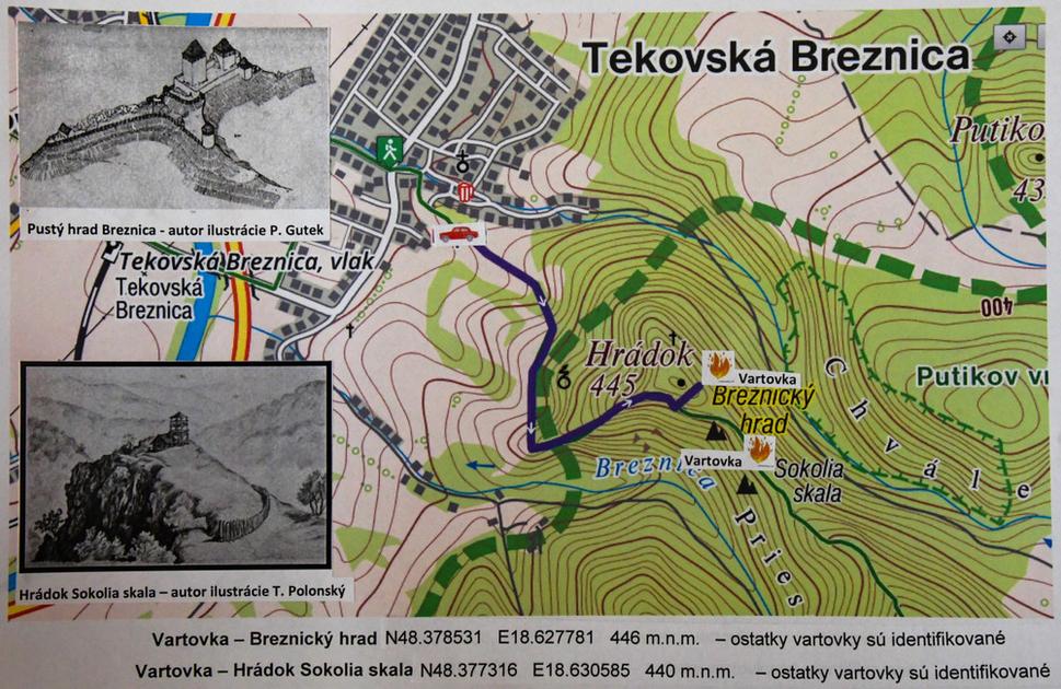 Na hrad Breznica sa dostanete po dobre značenom turistickom chodníku, začínajúcom pri cintoríne na okraji dediny pod vrchom Hrádok. Nenáročný výstup vám zaberie asi 50 minút.