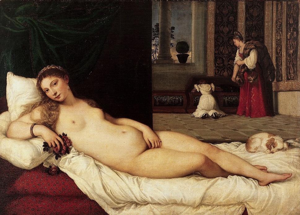 Urbínska Venuša 1538; olejomaľba 119 x 165 cm