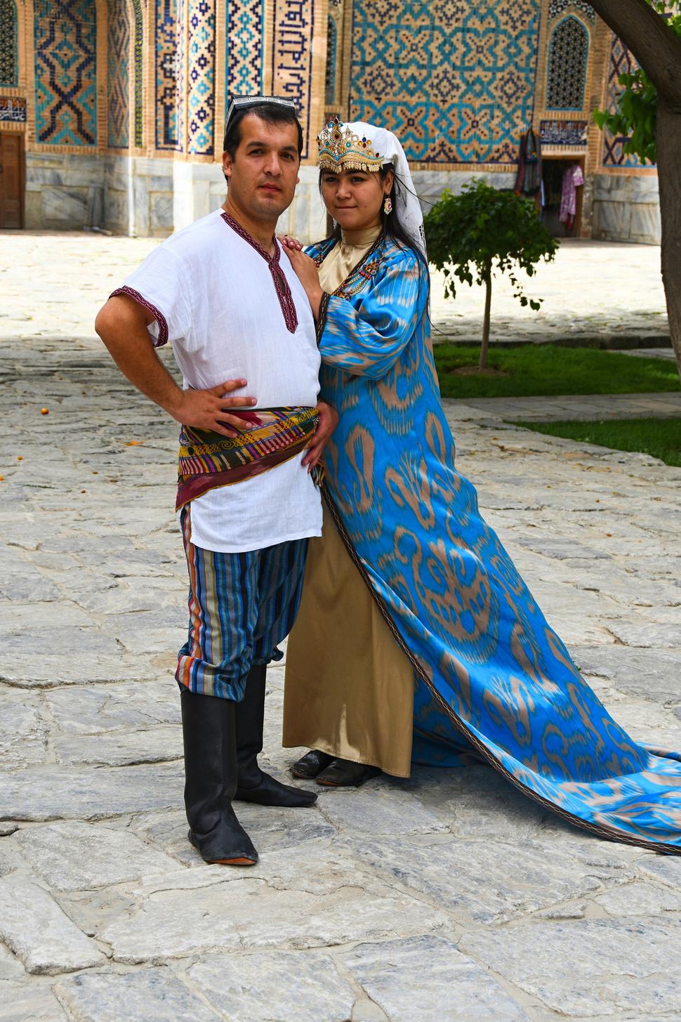 Nádvorie medresy Ulugbeka tvorí vhodnú kulisu pre filmárov a módnych fotografov.