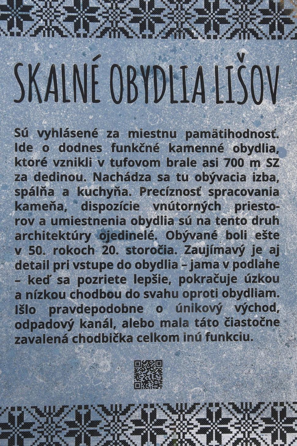 Informačná tabula poskytuje základné informácie.