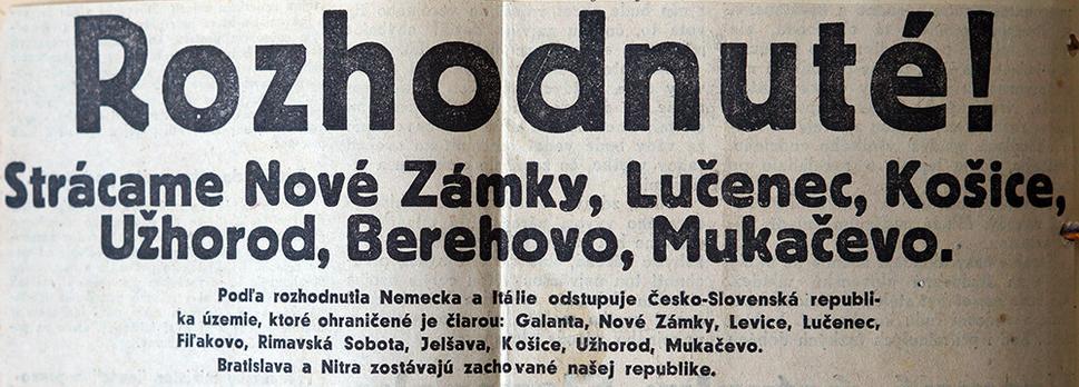 Titulok novinového článku vlepeného do kroniky Brezničky
