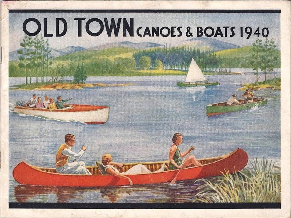 Reklamný plagát firmy Old Town, Maine, USA