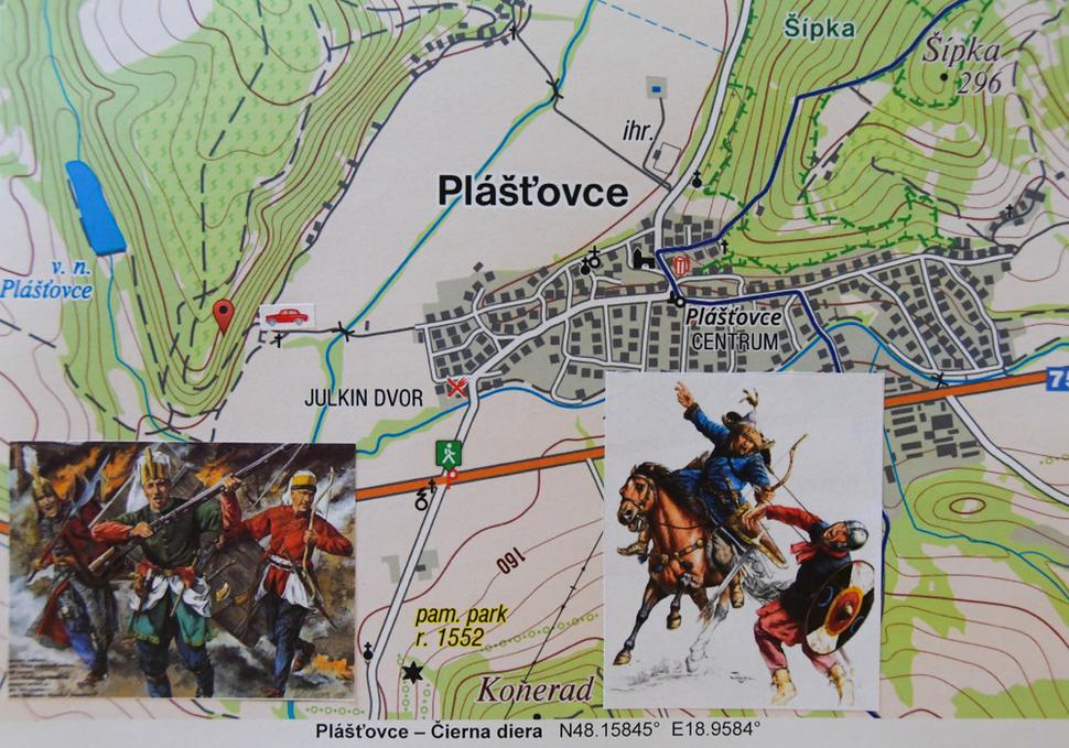 Prístup - K Čiernej diere sa najjednoduchšie dostanete autom po odbočení z hlavnej cesty pri reštaurácii Julkin dvor. Autom sa dostanete po spevnenej ceste až ku krížu a informačnej tabuli pod skalnou stenou.