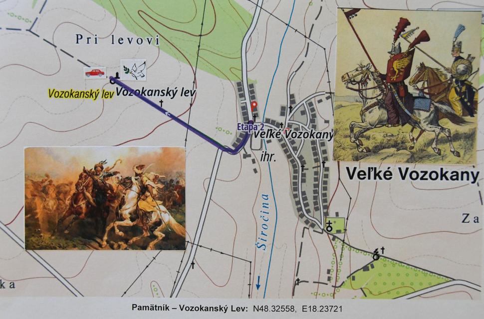 Prístup - K pamätníku sa dostanete autom po nenápadnej no dostatočne spevnenej poľnej ceste, vedúcej z Veľkých Vozokan do Tesárskych Mlyňan. Odbočka k pamätníku pred vstupom do Veľkých Vozokan je dobre značená.