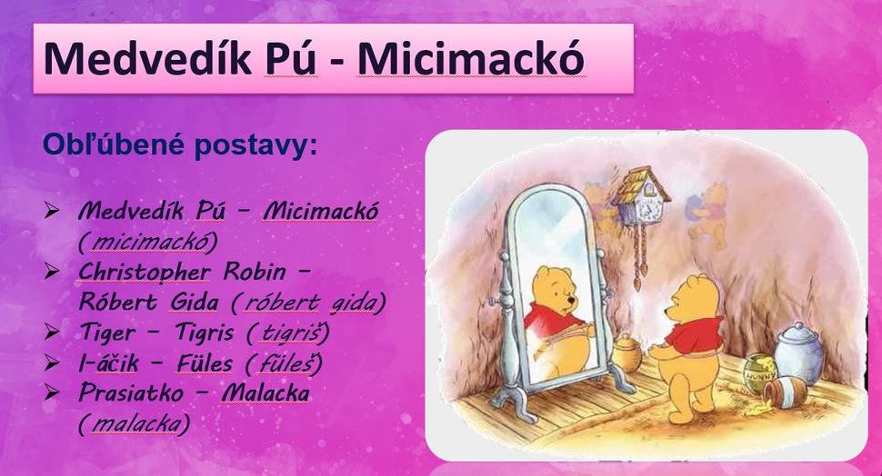 Vedeli ste, že postavičky okolo Macka Pú sa volajú v maďarčine úplne inak?