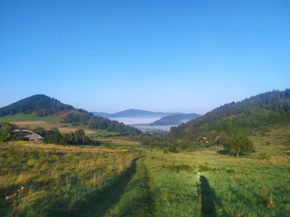 Prespal som kúsok pred Detvou pod čerešňou vpravo.