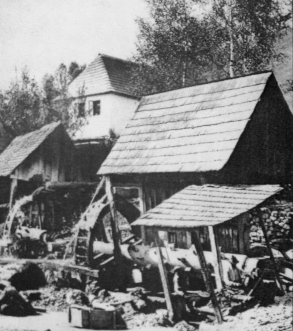 Stupy v rumunskej obci Rosia Montana (20. stor.)