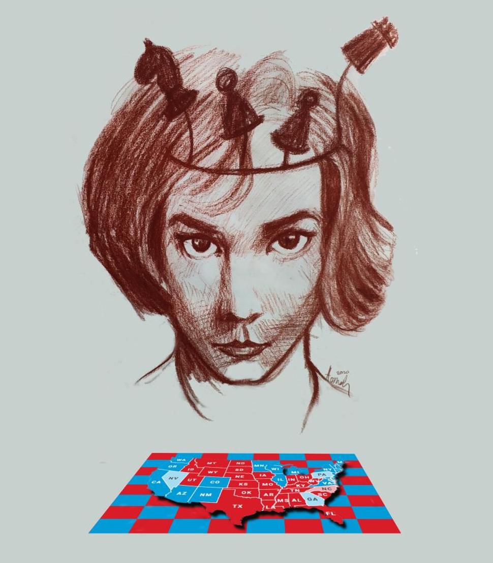 2020 US election & The Queen's Gambit (Netflix)