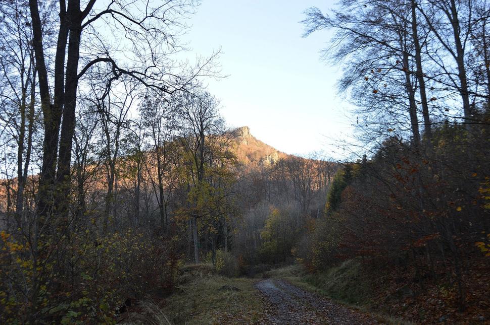 výhľad zo zvážnice na Buchlov