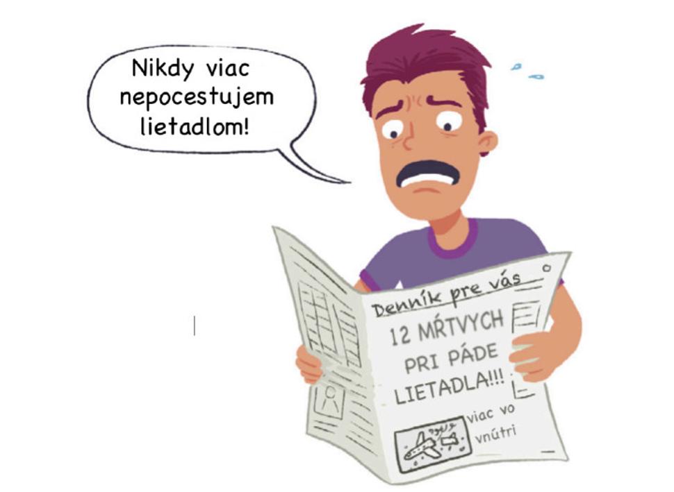 Efekt dostupnosti. Zdroj: https://medium.com/make-better-decisions/unhappiness-and-availability-heuristic-657060d3655a