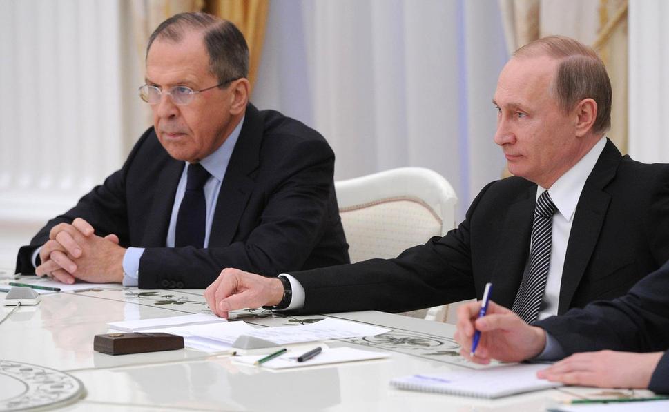 Sergej Lavrov s Vladimirom Putinom.