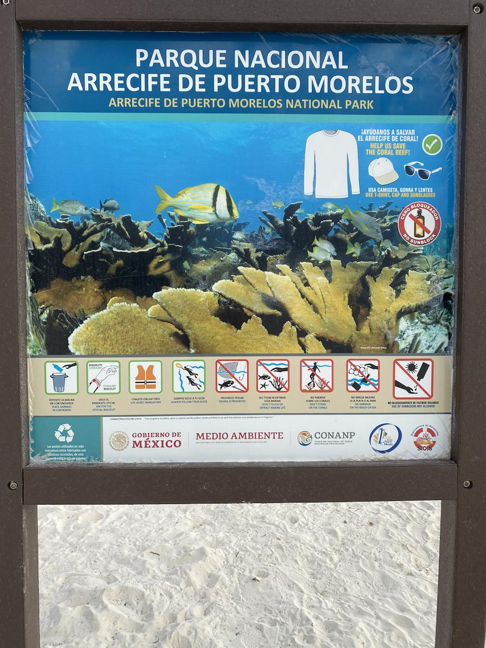 Parque Nacional Arrecife de Puerto Morelos.