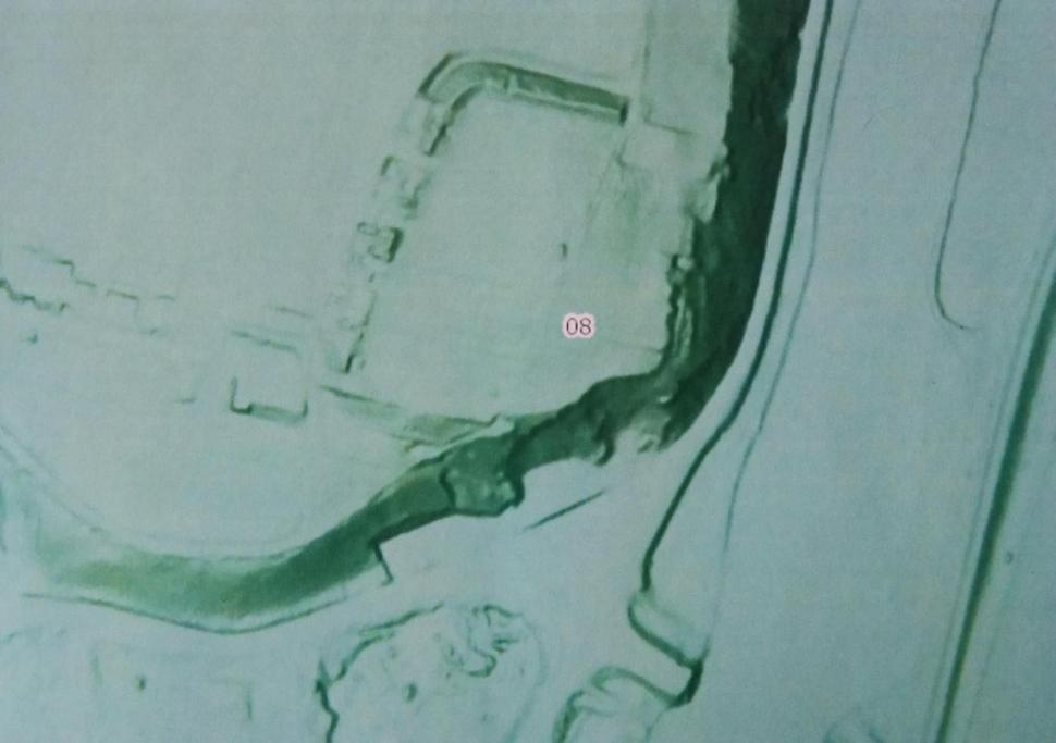 Lidarová mapa hradiska Festúnok na sídlisku Tlmače - Lipník.