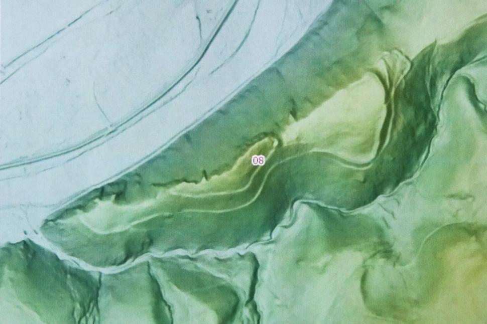 Lidarová mapa hradiska na Krivíne.