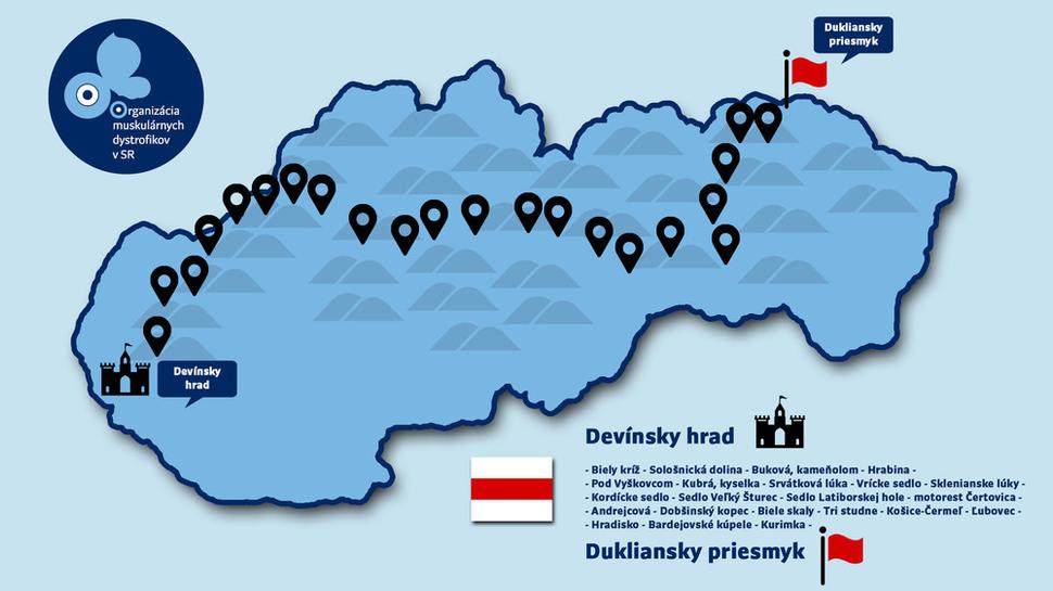 Viktor prejde pešo naprieč Slovenskom 770km.