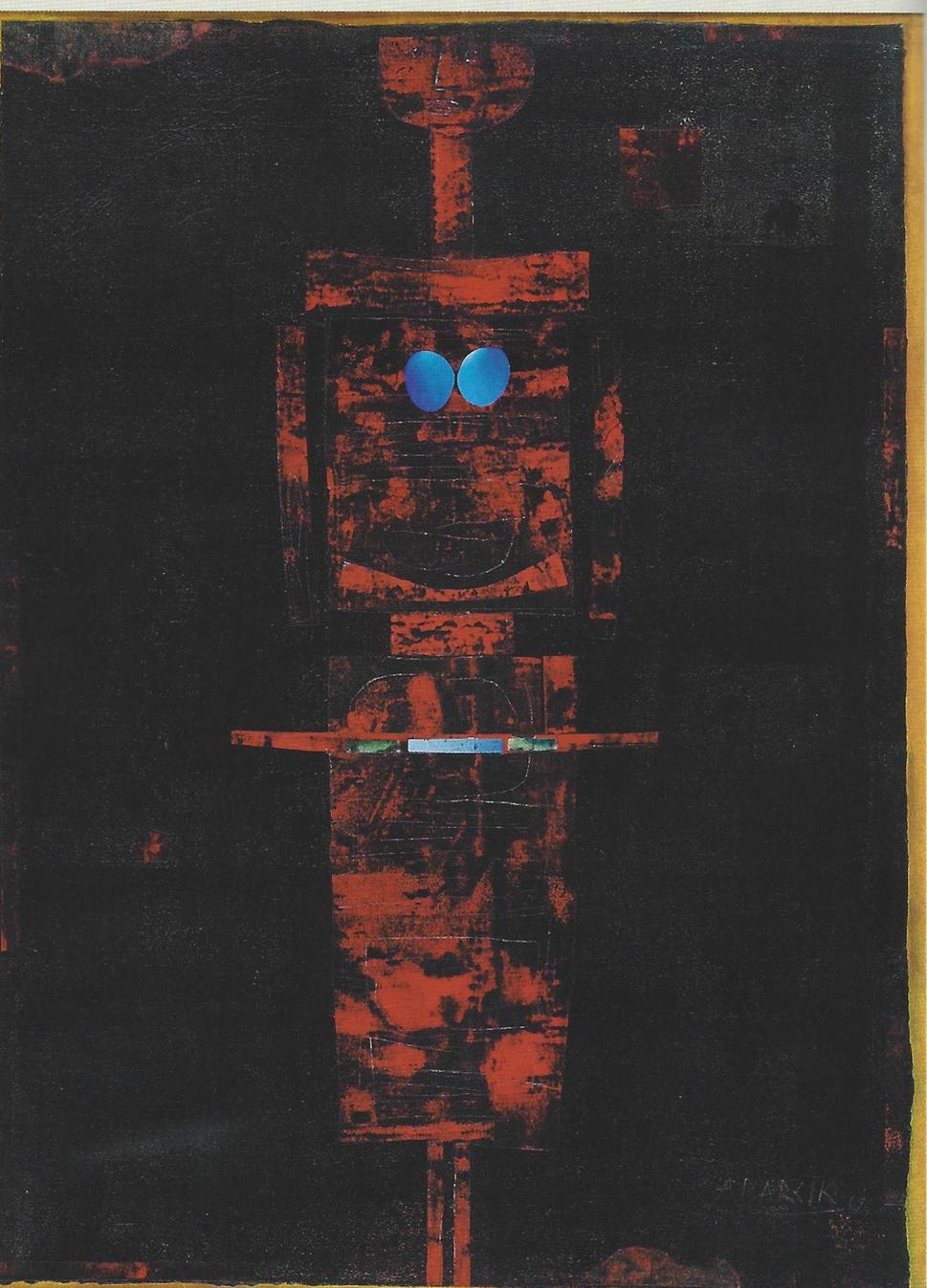 Červená figúra
Andrej Barčík, 1963
Postava akoby poskladané z geometrických tvarov