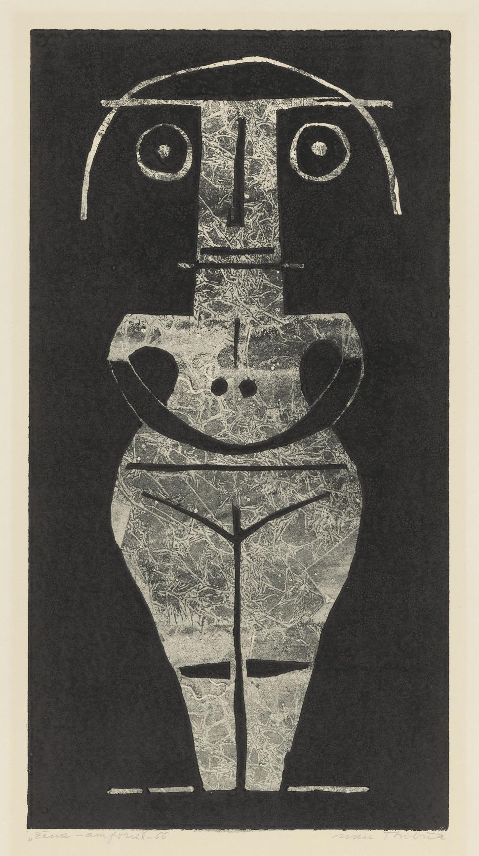 Žena - amfora II
Ivan Štubňa, 1966
Ženské telo schématizované pod antickú nádobu