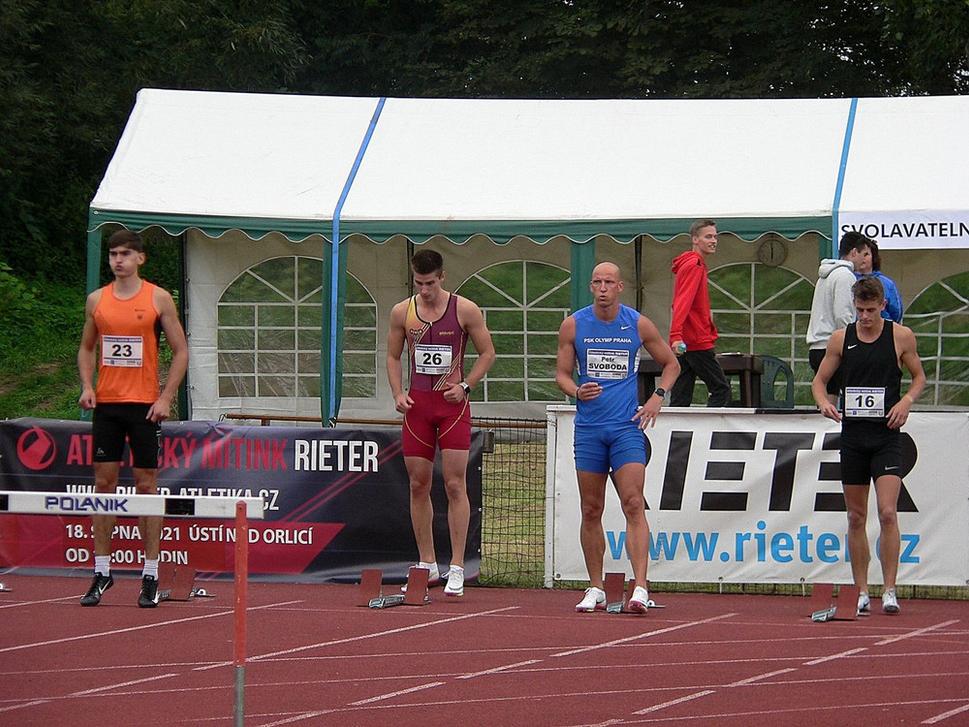 Soustředění se před závodem na 110m překážek