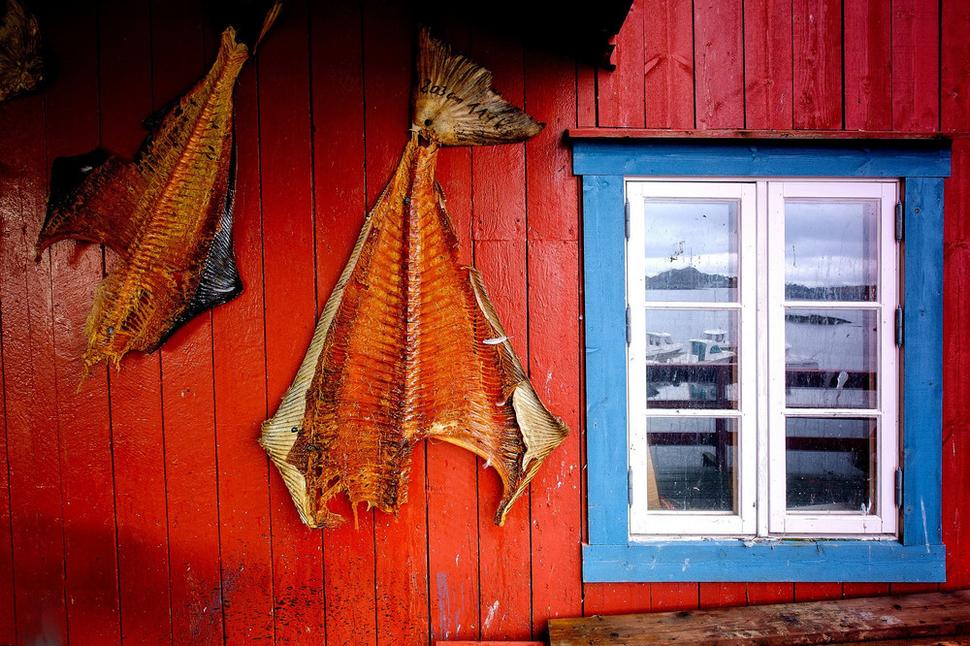 Detail rorbu v Å