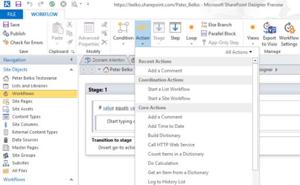 SharePoint Designer 2013 Preview - Workflow