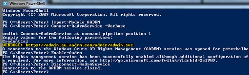 Office 365 Powershell nastavenie IRM