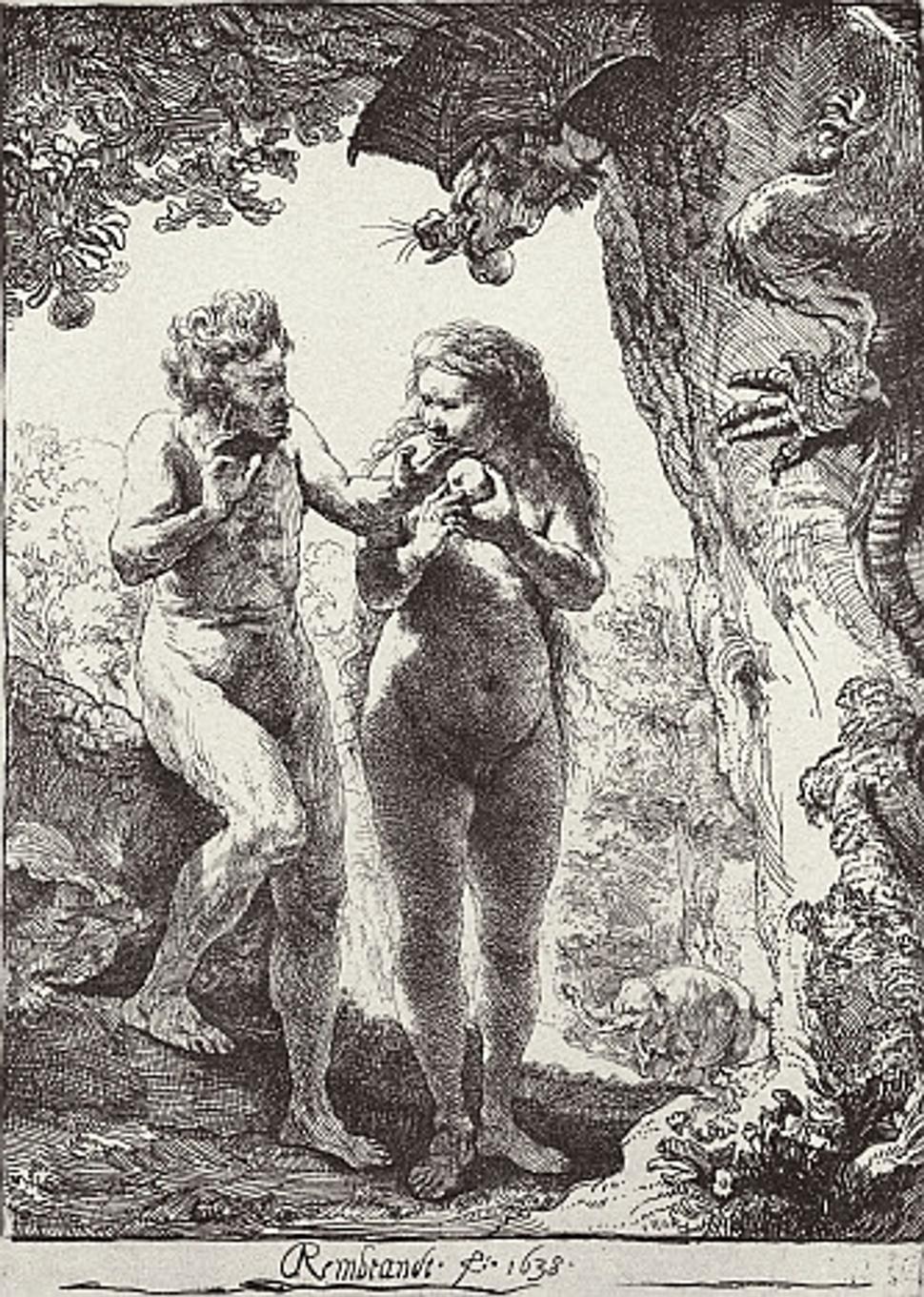 Rembrant van Rijn 1638 Adam a Eva