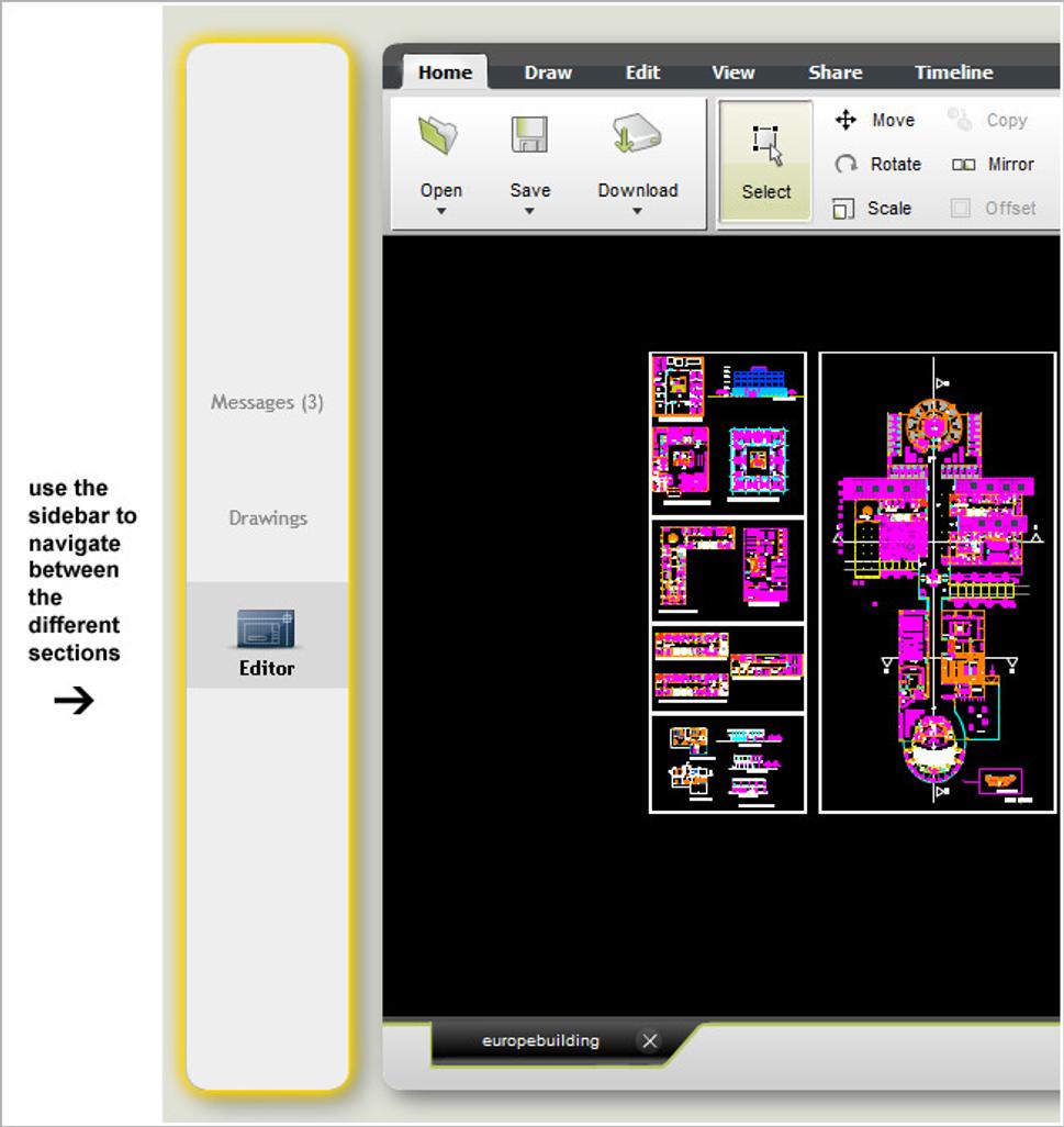 AutoCAD WS v prehliadači