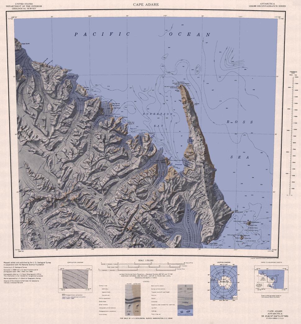 Mapa Cape Adare