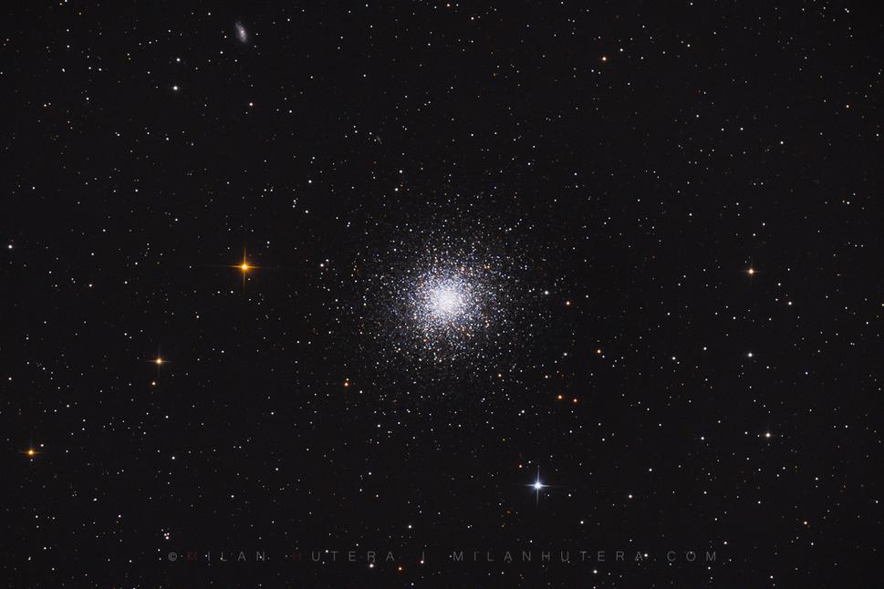 Guľová hviezdokopa Messier 13 v súhvezdí Herkules. Celková doba integrácie 61 minút. Klik pre zväčšenie.