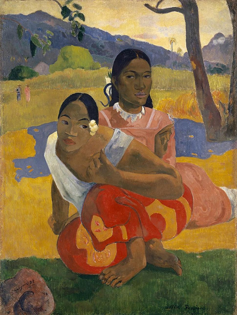 Nafea Faa Ipoipo
"Kedy bude svadba?"
Paul Gauguin
1892
Maľba vytvorila rekord v cenách diel umelca. V roku 2015 bola predaná Katarskému múzeu za 300 000 000 dolárov.