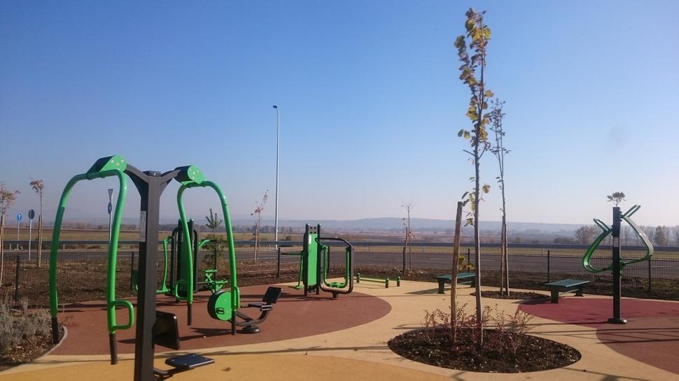 Fitness park na odpočívadle