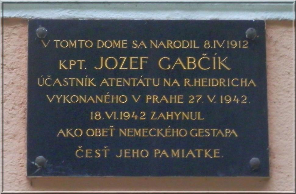 Pamätná tabuľa na rodnom dome