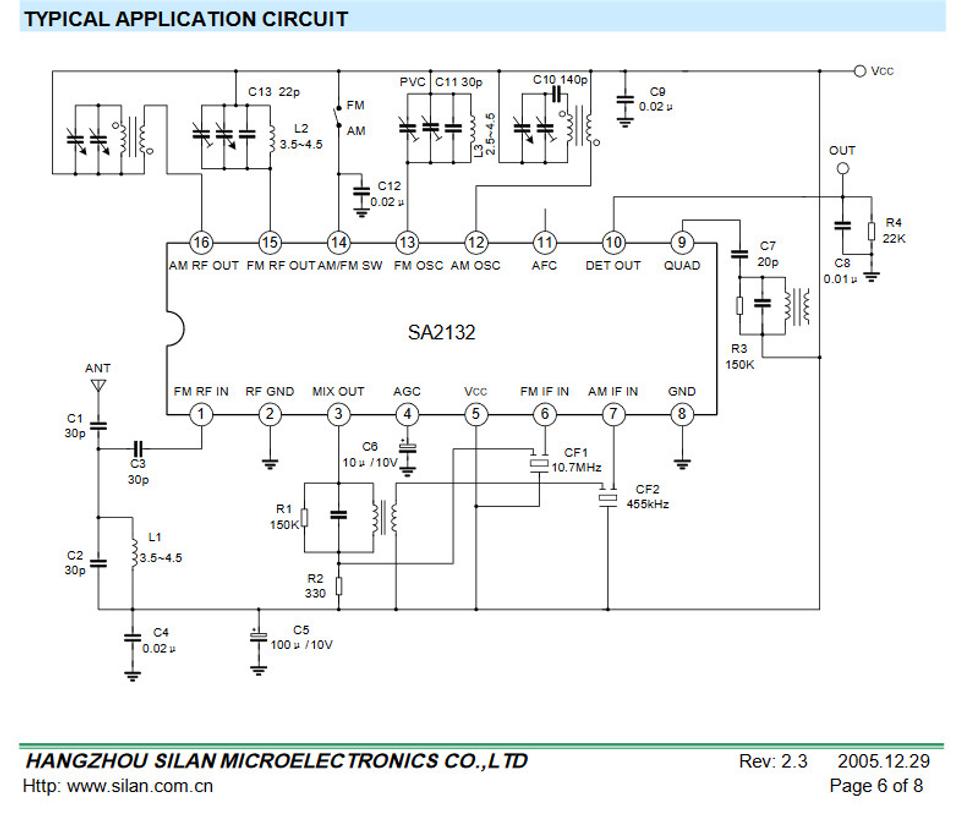 SA2132 IC AM FM receiver