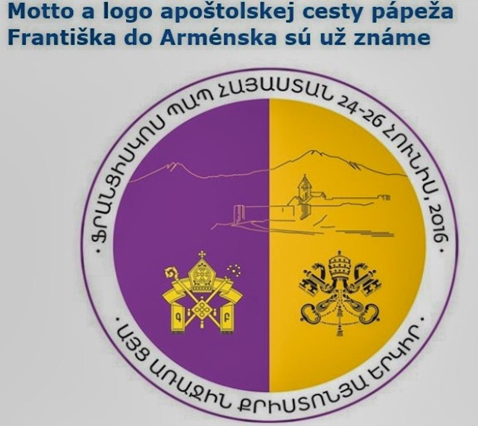 Logo apoštolskej cesty pápeža Františka do Arménska. Logo zachytáva siluetu kláštora Khor Virap s biblickým vrchom Ararat v pozadí. Dopĺňajú ho emblémy obidvoch cirkví. Teda aj pápež priradil symbol Araratu k Arménsku.