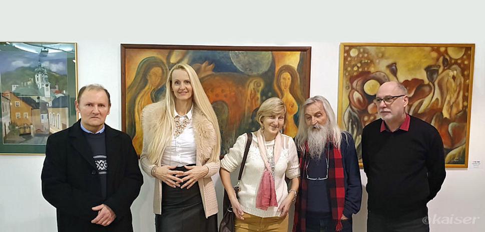 S prof. výtv. Dušanom Kovalom, Timea Izák Molnár, Jozefom Jelenákom
a Róbertom Hercom.