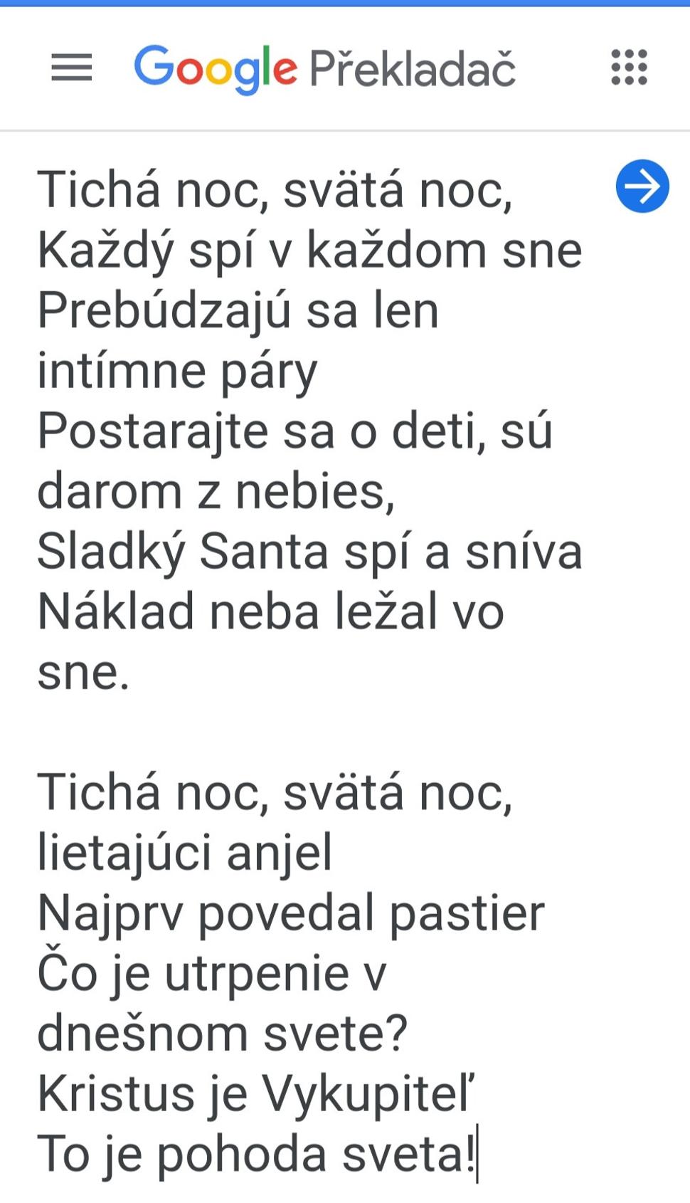 slovenský text. Po únavnej ceste okolo sveta.