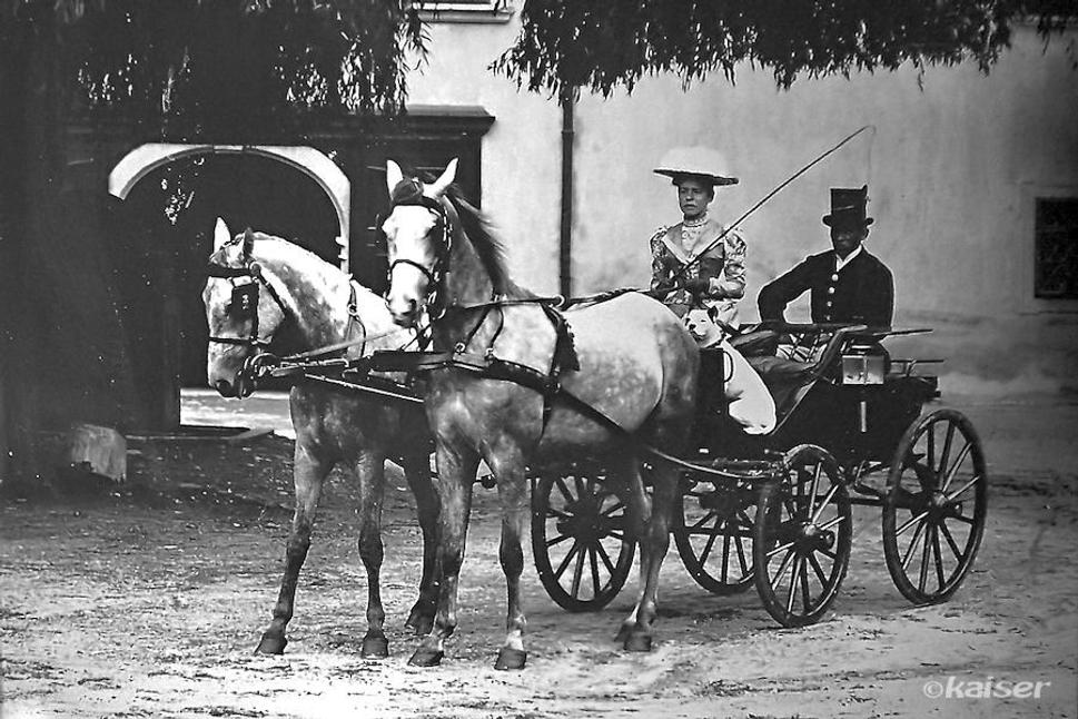 Interiér kaštieľa skrášľuje aj jedna z historických fotografií z roku 1892.