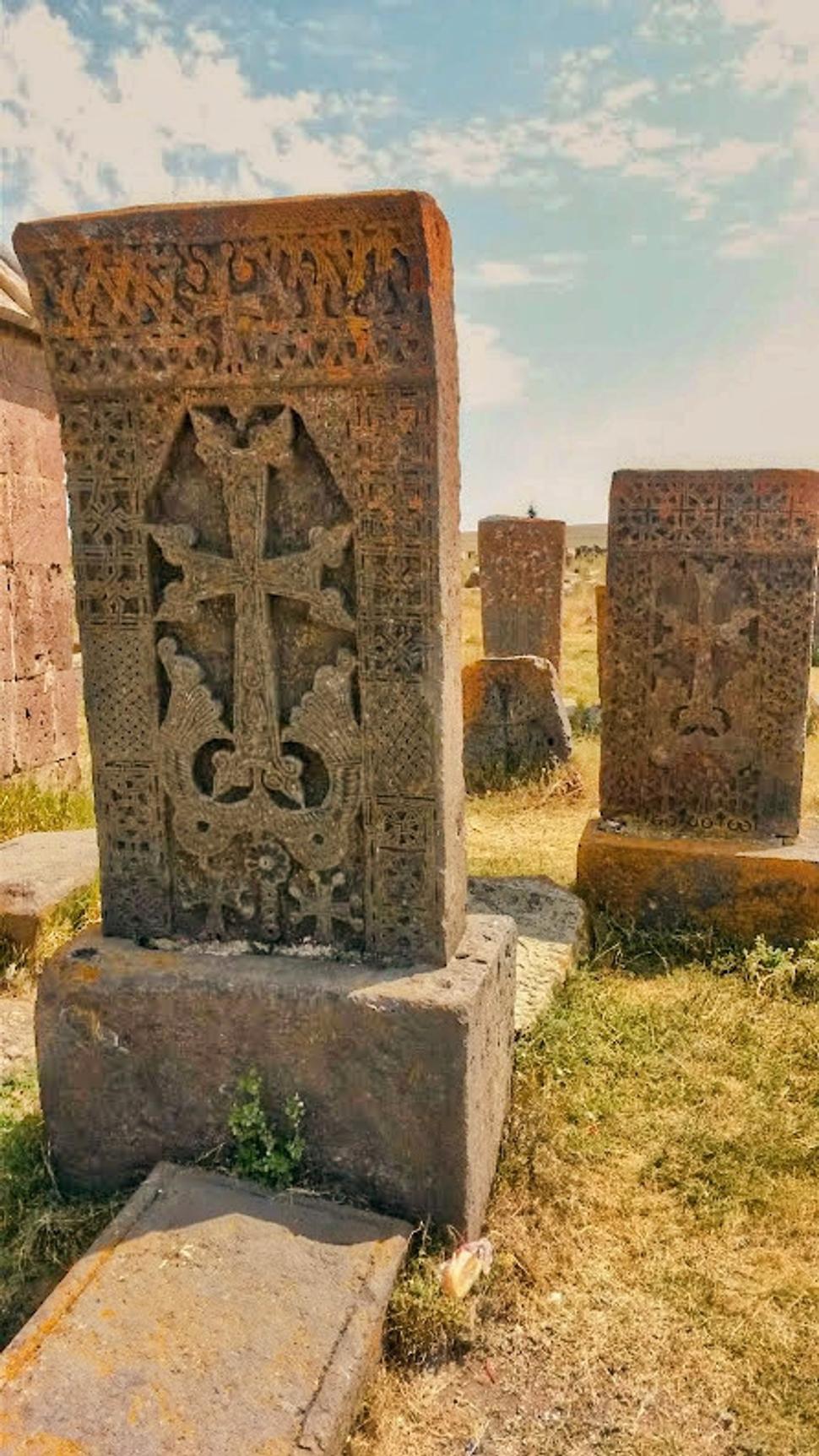 Cintorín chačkarov v Noratuse.
