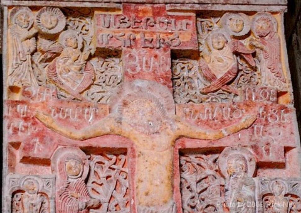 Detail chačkaru „Amenaprkitch“ z chrámu Sv. Kríža v Haghpate.
