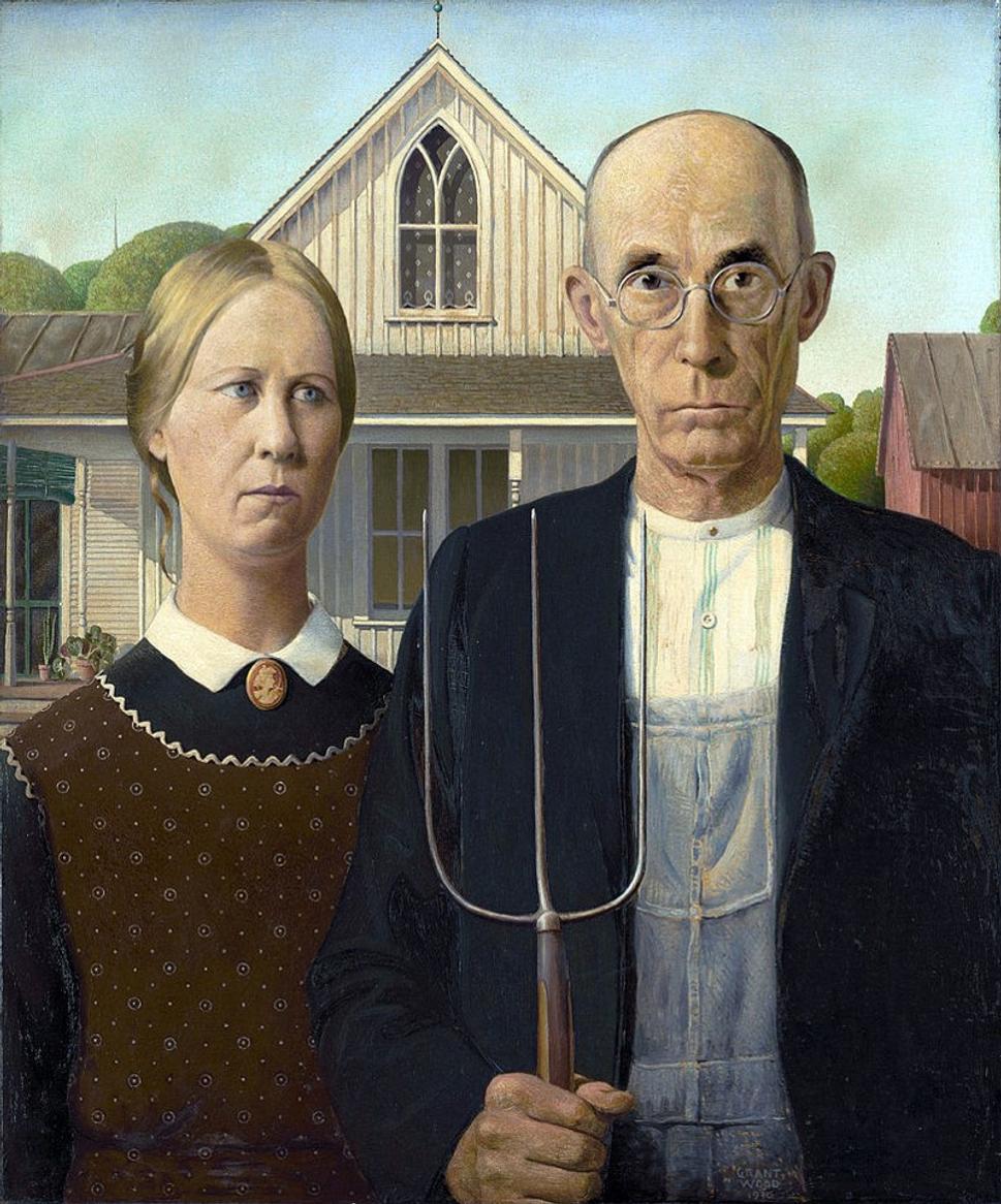 Americká gotika
Grant Wood
1930
Inštitút umenia v Chicago
