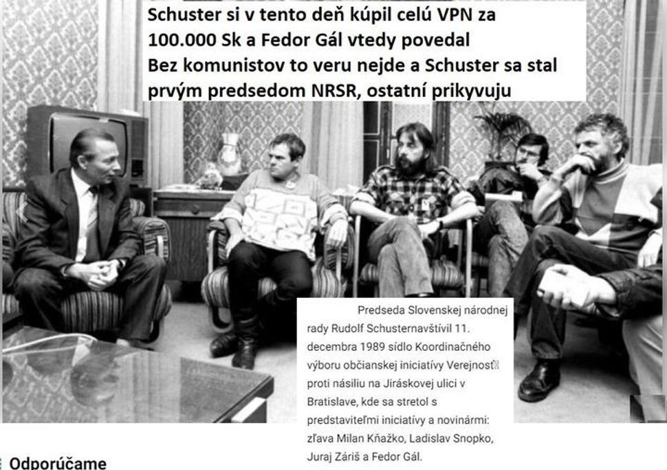 Ako VPN prijala dar od súdruha Schustera
