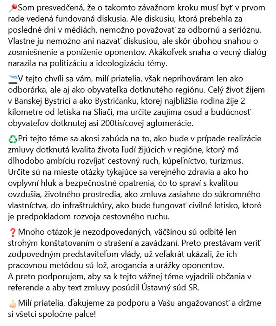 Zásadné politické vyhlásenie viceprezidentky KOZ SR - 2. časť
