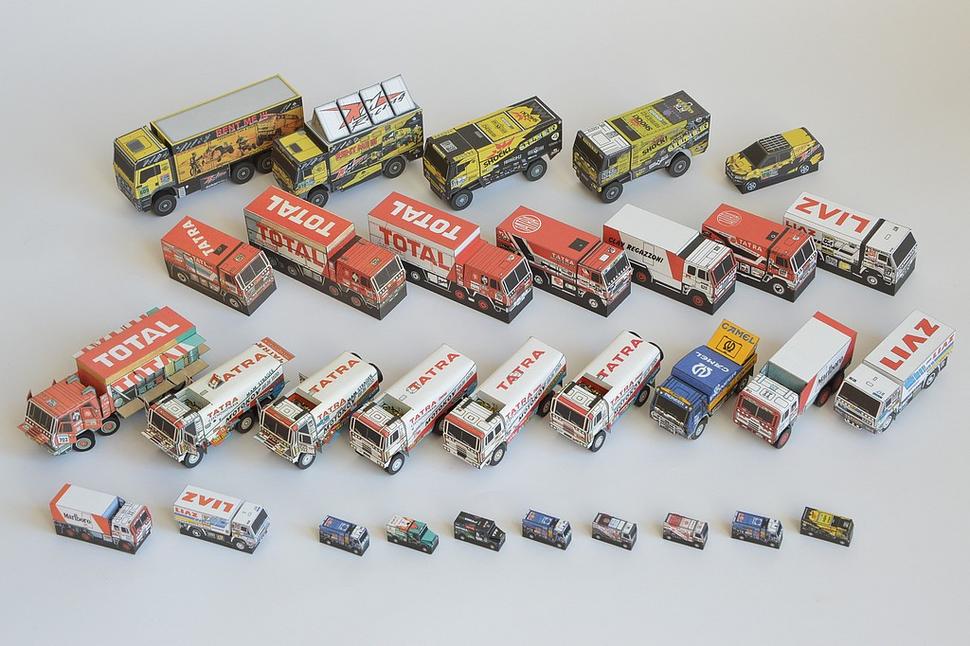 Miniboxy z Rallye Dakar od Milana Weinera vo všetkých mierkach (1:87, 1:100, 1:160, 1:300) - kompletný prehľad